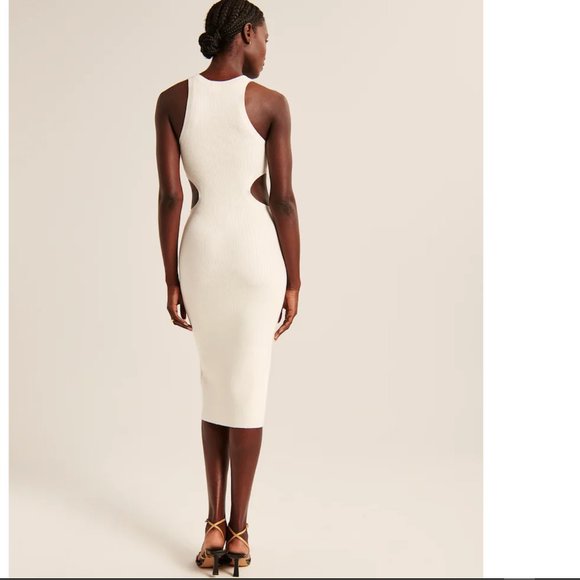 NWT A&F - Elevated Knit Side Cutout Midi Dress - Picture 4 of 6